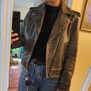 Luella leather motorcycle jacket
